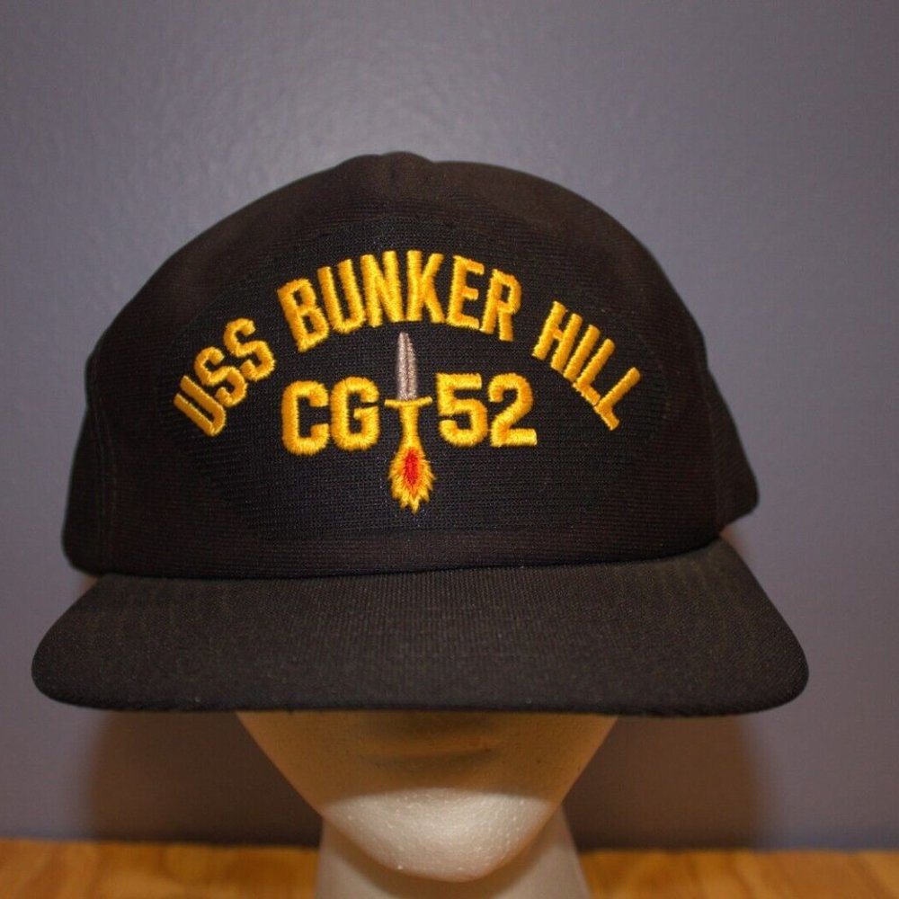 USS Bunker Hill - CG-52 Hat/Cap - Cap 10 Brand - Made in the USA
